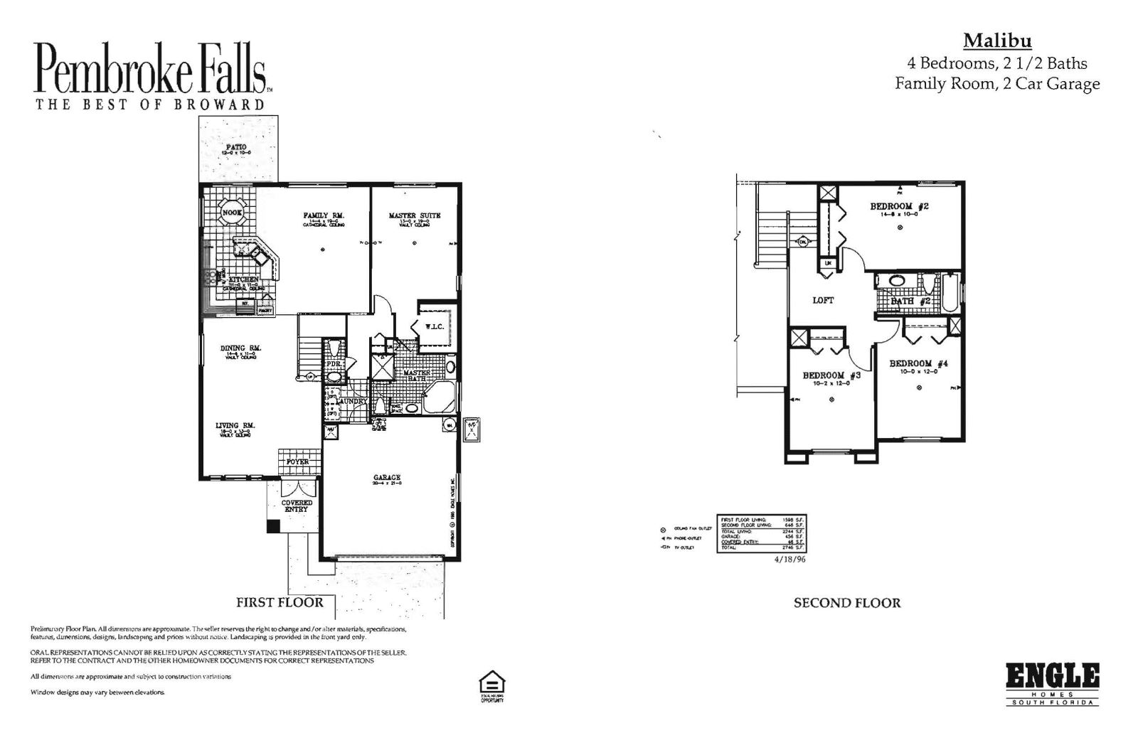 Pembroke Falls Malibu Model Floor Plan