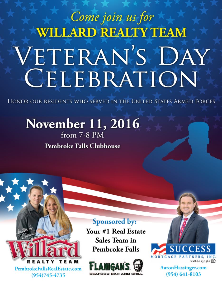 Pembroke Falls Veteran's Day Celebration November 11, 2016